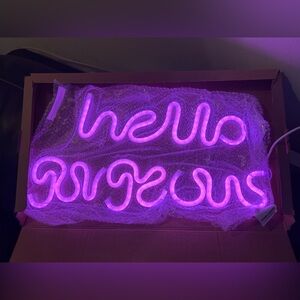 Hello gorgeous neon sign
